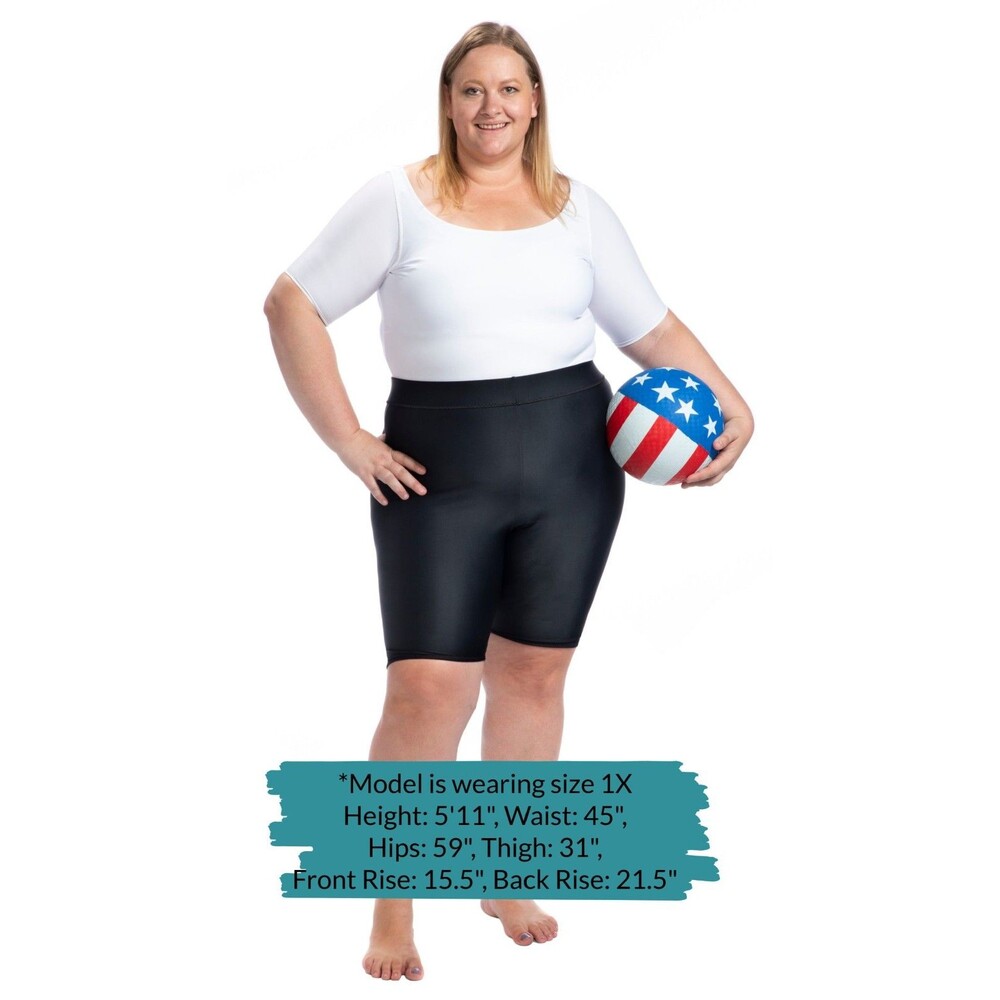 Wear Ease Compression Biker Short, style 614 S, Black, Sz 1X, NEW